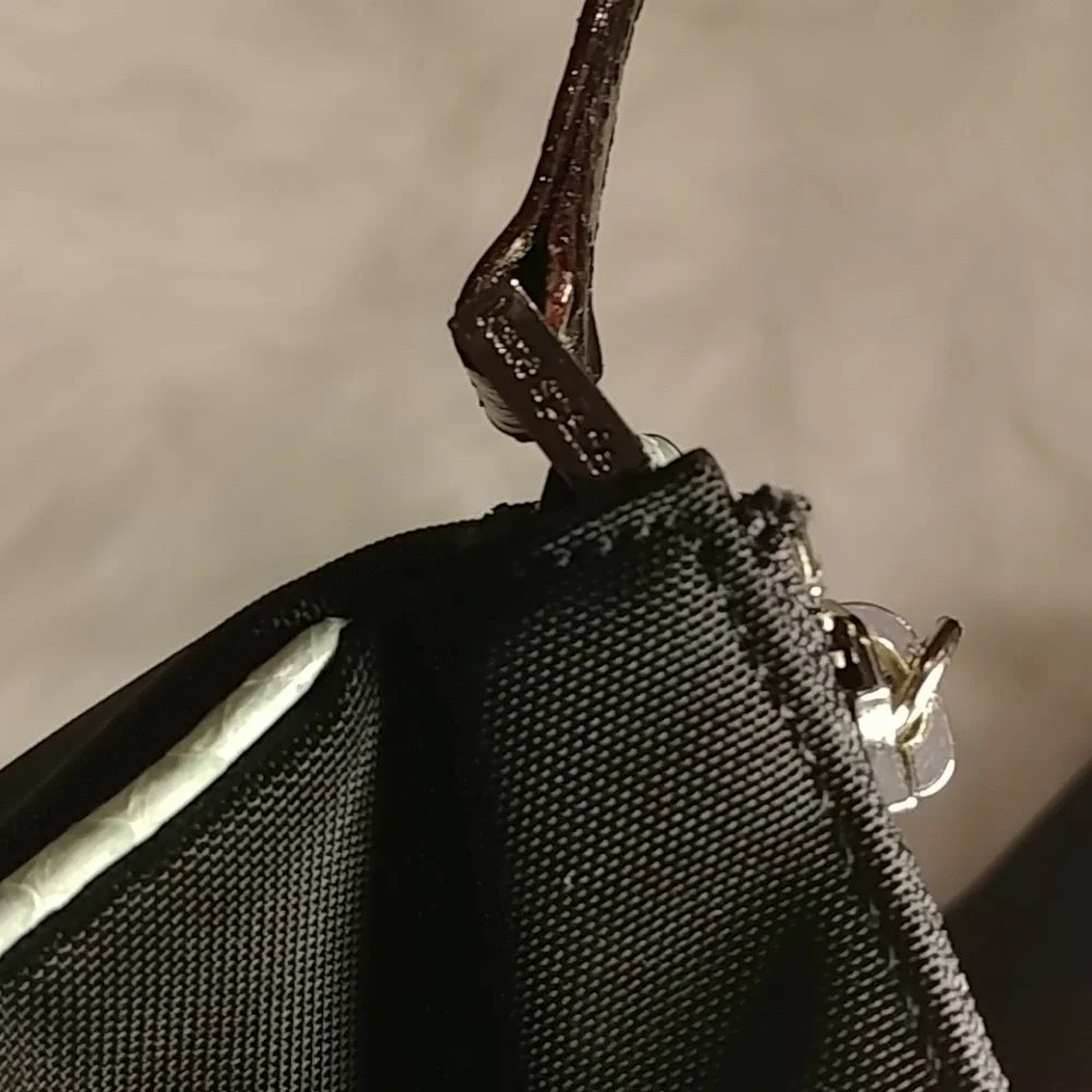 Vintage Spade Black Nylon Small Shoulder Bag
